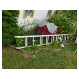 Aluminum extendable ladder, about 12' folded, Aluminum extendable ladder, about 12' folded,