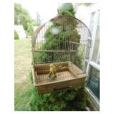 Gold metal birdhouse decor (hanging) Gold metal birdhouse decor (hanging)