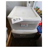 2 Sterilite clear view tote drawers 2 Sterilite clear view tote drawers