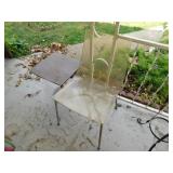 Retro softline plastic chair with metal frame - Retro softline plastic chair with metal frame -
