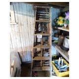 Two 6' wooden ladders Two 6' wooden ladders