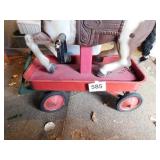 Painted child's red wagon Painted child's red wagon