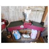 Manger scene: stable - Joseph - Mary - baby Jesus, Manger scene: stable - Joseph - Mary - baby Jesus,