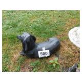 Ceramic black dog Ceramic black dog