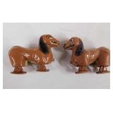 Vintage ramp walker toys: Marx derby race horse,