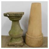 Concrete porch deck garden yard gazing ball