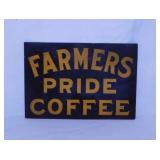 Vintage Farmers Pride cardboard store sign, 10" x