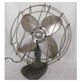 Vintage Dominion oscillating table fan, iron