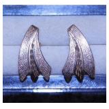 14K yellow gold art deco earrings