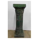 Vintage plaster column planter pedestal, 9"