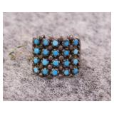 Vintage Mexican silver turquoise ring