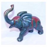 Old redware art pottery good luck glazed elephant