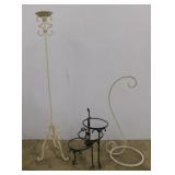 2 wrought iron plant stands - Wrought iron pillar