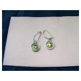 Vintage Hoffman sterling bubble charm earrings