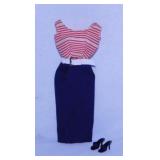1962 Barbie doll Cruise Stripes #918 outfit: