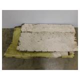 5 antique architectural embossed tin pieces,