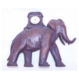 Golden Novelty bronzed metal elephant clock,