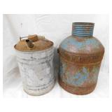 Galvanized kerosene can - Metal yard art jug