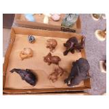 8 elephant figurines, tallest is 5"