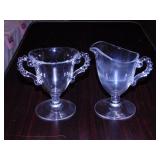 Vintage Imperial Candlewick trophy glass creamer
