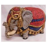 Plaster elephant figure, 5.5" tall