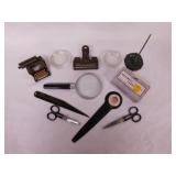 Vintage office supplies: Letter openers, pencil