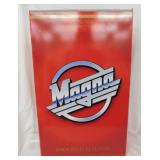 Vintage Magna Cigarettes metal trash can, 15" x