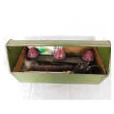 Vintage metal mechanics tool caddy w/ hand tools