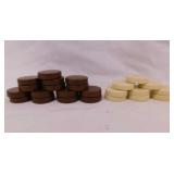Vintage bakelite checkers game pieces