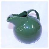 Hall Pottery ball pitcher w/ ice lip, 7" tall