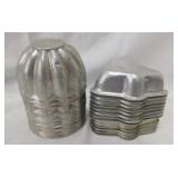 22 vintage aluminum gelatin molds: 10 JELL-O and
