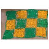 2 vintage hand crocheted afghans