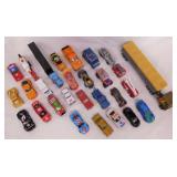 25 diecast cars trucks & semi tractor trailers