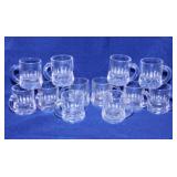12 Federal Glass mini beer mug shot glasses, 2"