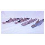 3 Tootsietoy diecast military battleships &