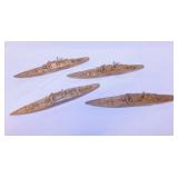 4 Greenbrier military toy battleships