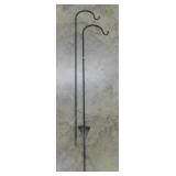 2 wrought iron shepherd hooks, 64" tall