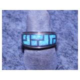 Sterling silver opal ring
