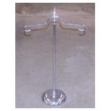 Chrome retail store display clothing rack stand,