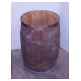 Primitive wooden nail keg, 18.5" tall