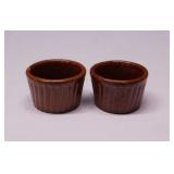 2 fluted ramekins marked Spain -