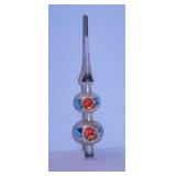 Vintage indent 4-color glass Christmas tree topper