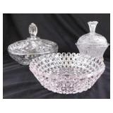 Anchor Hocking candy dish, 7" x 6" - pressed glass