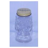 Vintage Domino clear glass cinnamon sugar shaker
