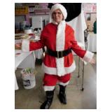 Santa Claus suit: Coat - pants - hat - boot covers
