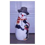 2001 TPI Christmas snowman penguin blow mold,
