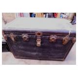 Steamer trunk with trays, 36" x 22" x 24"