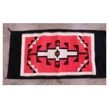 Navajo Native American woven wool rug, 58" x 28"