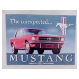 Metal Ford Mustang car sign, 16" x 11.5"