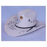 Vintage autographed Fan Fair cowboy hat w/ pins -